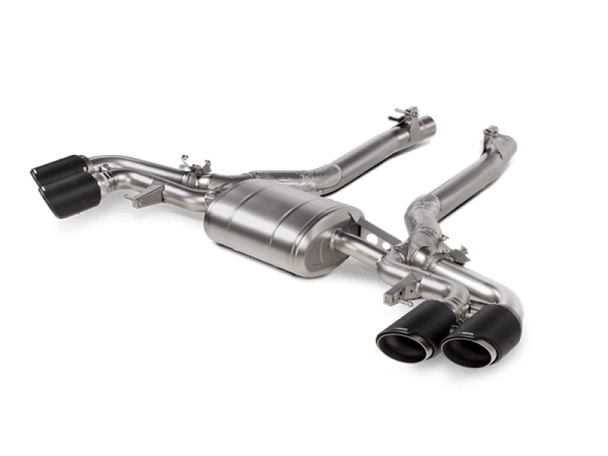 Akrapovic 2020-23 BMW X5M (F95)/X6M (F96) Slip-On Line (Titanium) w/Carbon Fiber Titanium Tips S-BM/T/16H