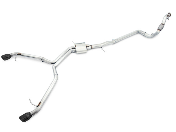 AWE Tuning Audi B9 A4 Track Edition Exhaust Dual Outlet - Diamond Black Tips (Includes DP) 3020-33026