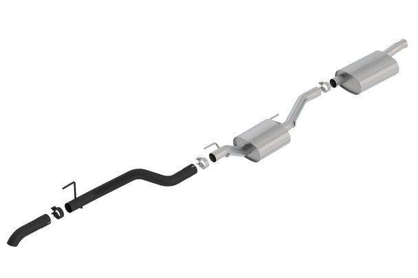 Borla 2020 Jeep Gladiator JT 3.6L V6 AWD 2.75in Touring Climber Black Turndown Tip & Over-Axle 140808CB