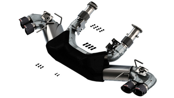 Borla 2020 Chevrolet Corvette C8 6.2L S-Type Exhaust System Dual Round Angle Cut Carbon Fiber Tips 140838CF