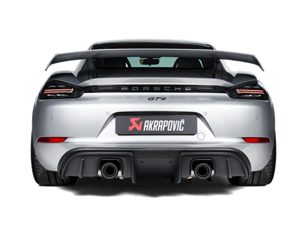 Akrapovic 2020+ Porsche Cayman GT4 (718) Slip-On Race Line (Titanium) (Req Tips / Option 2) S-PO/TI/18/1