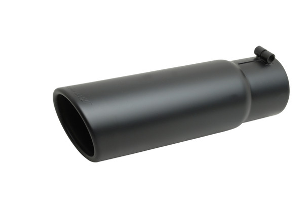 Gibson Rolled Edge Angle-Cut Tip - 4in OD/3.5in Inlet/12in Length - Black Ceramic 500645-B
