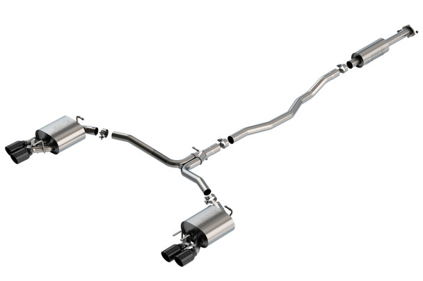 Borla 18-20 Toyota Camry XSE 3.5in Tip Dual Split Rear Exit Cat Back S-Type Exhaust Black Chrome 140823BC