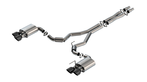 Borla 2024 Ford Mustang Dark Horse 5.0L V8 w/Active Exhaust S-Type Cat-Back Exhaust System - BC Tips 140964BC