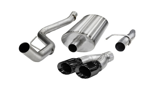 Corsa 2011-2014 Ford F-150 5.0L V8 Black Sport Cat-Back Exhaust 14393BLK