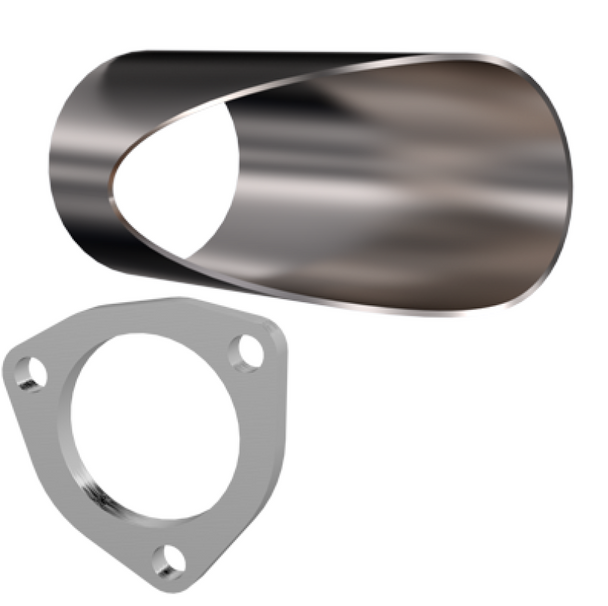 QTP 2.5in Weld-On QTEC DIY Cutout Pipe 10251