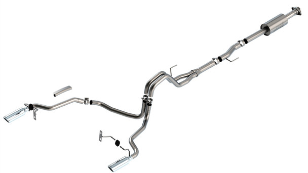 Borla F-150 2021 2.7L/3.5L 4dr CC SB EC STB Lari/King R/Plinum/LTD 3/2.25 SRE CB S-Type CHR Tips 140863
