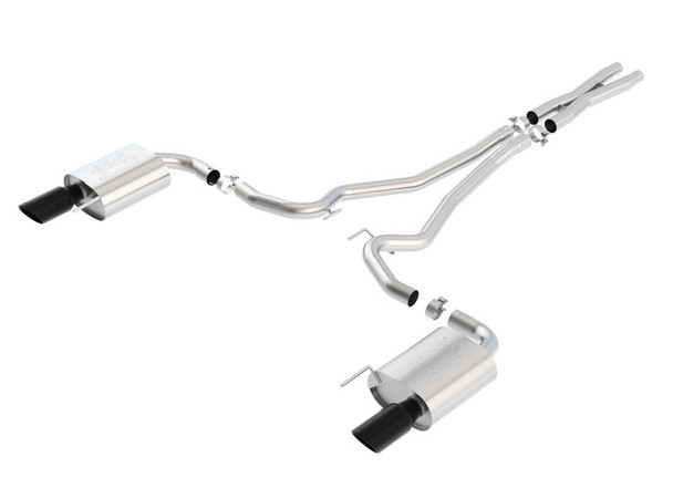 Borla Atak S Cat-Back 15-17 Ford Mustang GT 5.0L V8 MT/AT 2.5in pipe 4in tip (Black Chrome) 140591BC