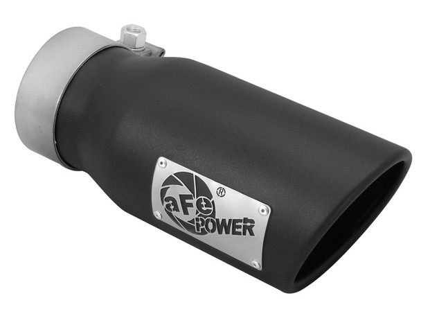 aFe MACHForce XP 3in Inlet x 4in Outlet x 9in Length Clamp-On Black Tip 49T30401-B09