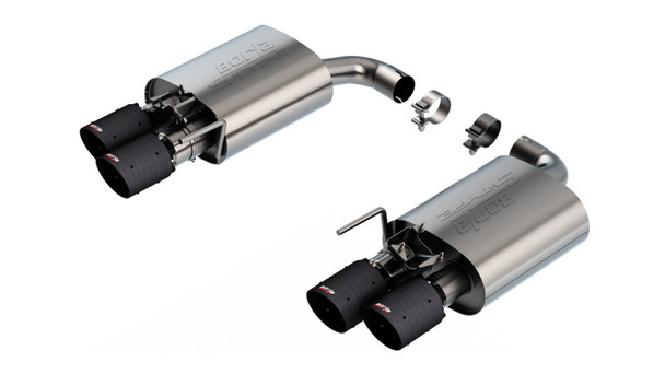 Borla 2024 Ford Mustang GT 5.0L V8 w/ Active Exhaust S-Type Axle-Back Exhaust System - Carbon Fiber 11985CFBA