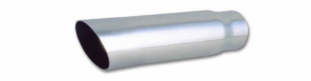 Vibrant 3.5in Round SS Truck/SUV Exhaust Tip (Single Wall Angle Cut) - 3in inlet 11in long 1561