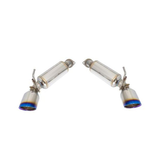 Remark 09-19 Nissan 370z Axle Back Exhaust w/Burnt Stainless Double Wall Tip RO-TT34-D