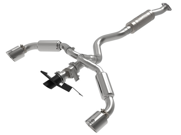 aFe 23-24 Toyota GR Corolla L3 1.6L (t) Gemini XV 3in to 2-1/2in Cat Back Exhaust w/ Polished Tips 49-36067-P