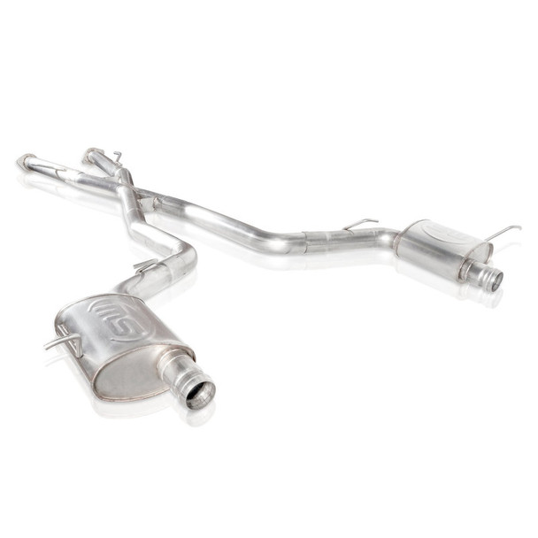 Stainless Works 2018 Jeep TrackHawk 6.2L 3in Catback System X-Pipe Turbo S-Tube Muffler Stock Exit JEEP1862CB-S