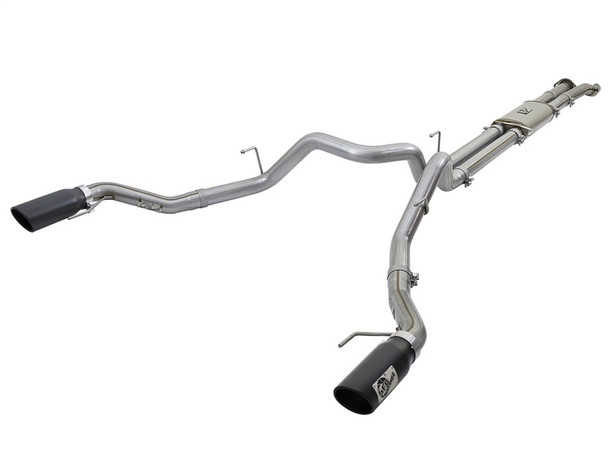 aFe MACHForce XP 3in 409-SS Exhaust Cat-Back 2017 Ford F-150 Raptor V6-3.5L (tt) w/ Black Tip 49-43045-B