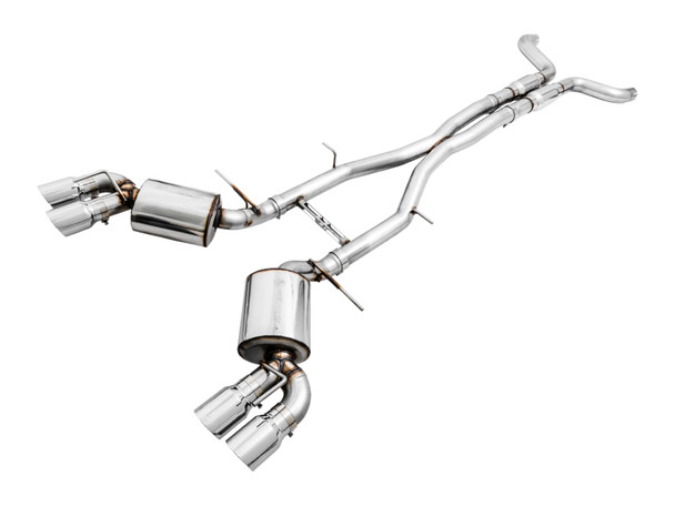 AWE Tuning 16-19 Chevy Camaro SS Res Cat-Back Exhaust -Touring Edition (Quad Chrome Silver Tips) 3015-42092