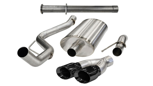 Corsa 2011-2014 Ford F-150 Raptor 6.2L V8 133in Wheelbase Black Xtreme Cat-Back Exhaust 14759BLK