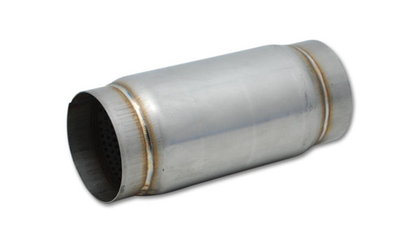 Vibrant SS Race Muffler 4in inlet/outlet x 5in long 17975
