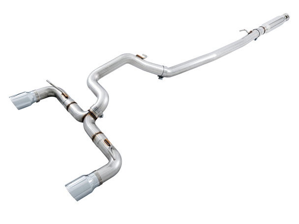AWE Tuning Ford Focus RS Track Edition Cat-back Exhaust - Chrome Silver Tips 3020-32030