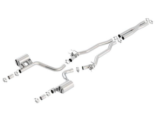 Borla 2015 Dodge Charger Hellcat 6.2L V8 ATAK Catback Exhaust w/ Valves No Tips Factory Valance 140667