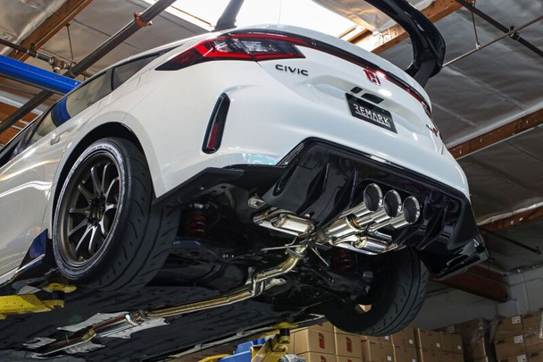 Remark 2023+ Honda Civic Type-R (FL5) Triple Tip Catback Exhaust w/ Triple Tip & Front Pipe RK-C3076H-09