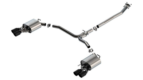 Borla 18-22 Toyota Camry XSE 2.5L i4 AT/MT FWD / 4DR S-TYPE Cat Back Exhaust (Black Chrome) 140853BC