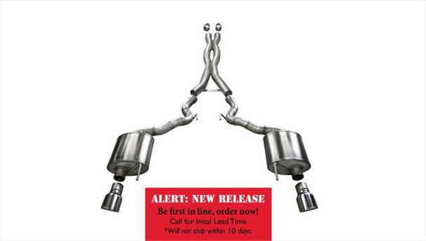 Corsa 2015-2017 Ford Mustang GT Convertible 5.0L V8 Polished Xtreme Dual Rear Exit Exhaust 14342