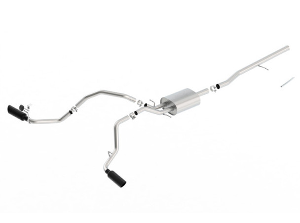 Borla 14-16 Chevrolet Silverado 1500 5.3L ATAK Catback Exhaust w/ Black Chrome Tips 140546BC