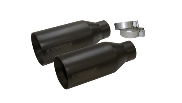 Corsa 2017-2020 Ford F-150 Raptor 3in Inlet / 5in Outlet Black Cerakote Tip Kit (For Corsa Exh Only) 14051BPC