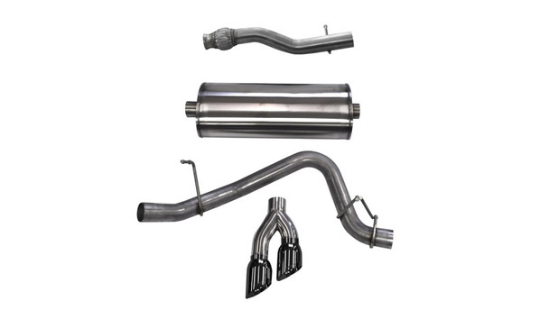 Corsa 2015-2020 GMC Yukon XL 1500 5.3L V8 3in Cat-Back Single Side Exit Twin 4in Black Tips 14748BLK