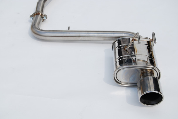 Invidia 2022+ Honda Civic Sport (2.0N/A) 60mm Q300 Cat Back Exhaust - Rolled SS Tips HS22HC6Q31RSL