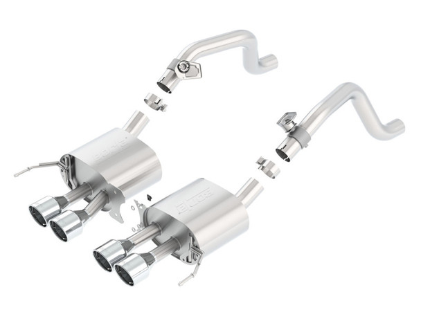 Borla 2014 Chevy Corvette C7 w/ AFM w/o NPP S Type Rear Section Exhaust Quad Rd RL IC Tips 11862