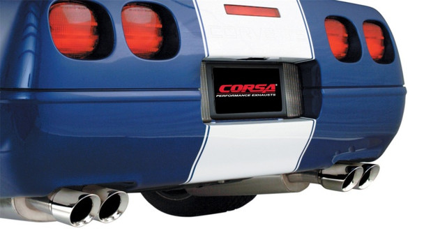 Corsa 1996-1996 Chevrolet Corvette C4 5.7L V8 LT4 Polished Sport Cat-Back Exhaust 14118