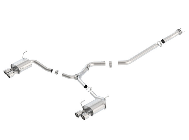 Borla 15-16 Subaru WRX / STI 2.5L S-Type Cat-Back Exhaust Quad Rd RL Tips 140595