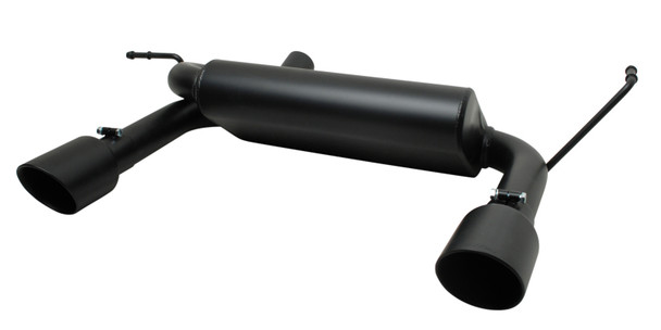 Gibson 07-17 Jeep Wrangler JK Rubicon 3.8L 2.5in Cat-Back Dual Split Exhaust - Black Elite (Ceramic) 17303-B