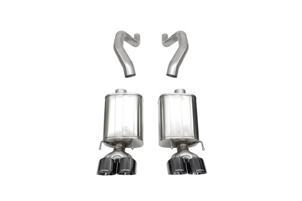 Corsa 06-13 Chevy Corvette C6 Z06 7.0L / 09-13 ZR1 6.2L Black PVD AxleBack Exhaust w/4.5in Twin Tips 21077BLK
