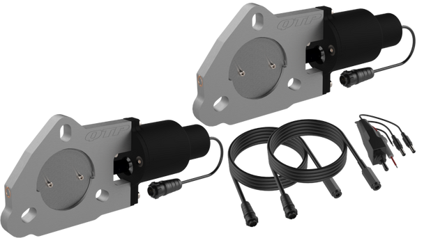 QTP 2.5in Bolt-On QTEC Dual Electric Cutout Valves - Pair QTEC50