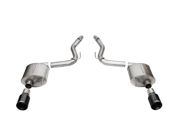 Corsa 2024 rd MustangGT Touring Axle-Back Ex.Sys 3.0in Dual Rear Exit w/4.5in Blk PVD StraightCutTip 21257BLK