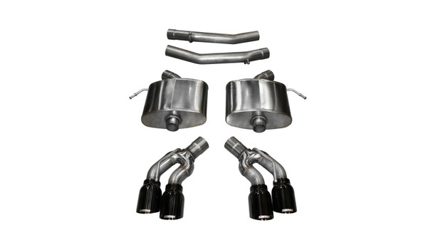 Corsa 2016-2019 Cadillac CTS V 6.2L V8 2.75in Black Xtreme Axle-Back Exhaust 14358BLK