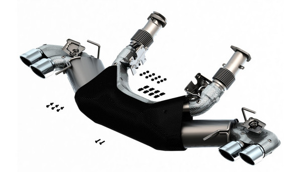 Borla 2020 Chevrolet Corvette C8 6.2L S-Type Exhaust System Dual Round A/C Tips 4inx 4.75in 140838