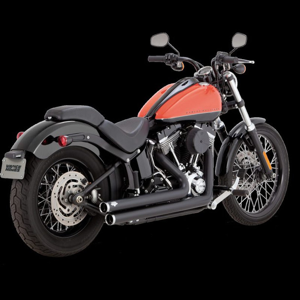 Vance & Hines 18-22 Harley Davidson Softail/ Bigshots Staggered PCX Full System Exhaust - Black 47341