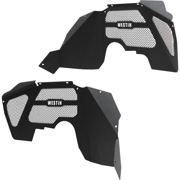 Westin 07-18 Jeep Wrangler JK Inner Fenders - Front - Textured Black 62-11005
