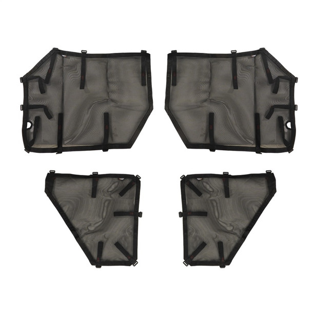 Rugged Ridge Fortis Tube Door Covers Full Set Black 18-20 Jeep Wrangler JLU 13579.55