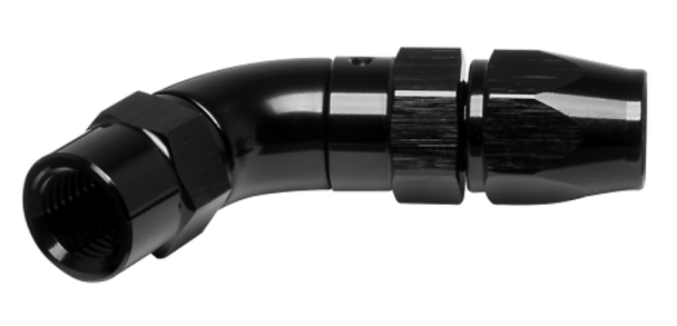 Vibrant -3AN 45 Degree High Flow Hose End Fitting for PTFE Lined Flex Hose - Aluminum 28403