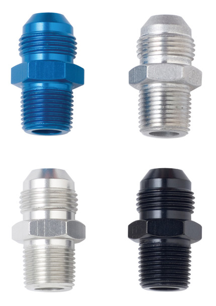 Fragola -10AN x 1/2 NPT Straight Adapter - Black 481610-BL