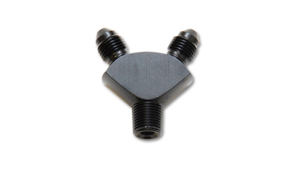 Vibrant -3AN x -3AN x 1/8in NPT Y-Adapter Fitting - Aluminum 10818