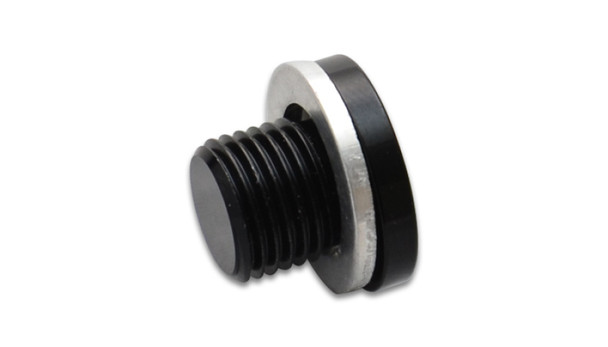 Vibrant M12 x 1.25 Metric Aluminum Port Plug with Crush Washer 16668