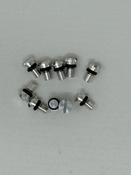 KYB 90-23 Kaw / Hon / Suz / Yam Front Fork Bleed Bolt w/ O-Ring - Aluminum - 10 Pk 110090000510