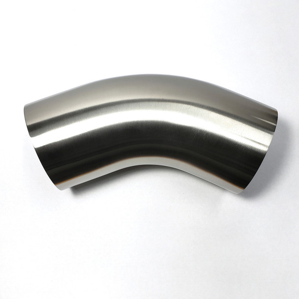 Stainless Bros 3.5in 304 SS 45 Degree Bend Elbow - 1D / 3.5in CLR - 16GA /.065in Wall - Leg 601-08926-4100