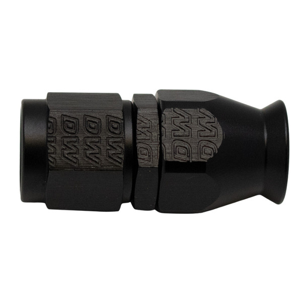 DeatschWerks 6AN Female Swivel Straight Hose End PTFE (Incl 1 Olive Insert) - Anodized Matte Black 6-02-0850-B